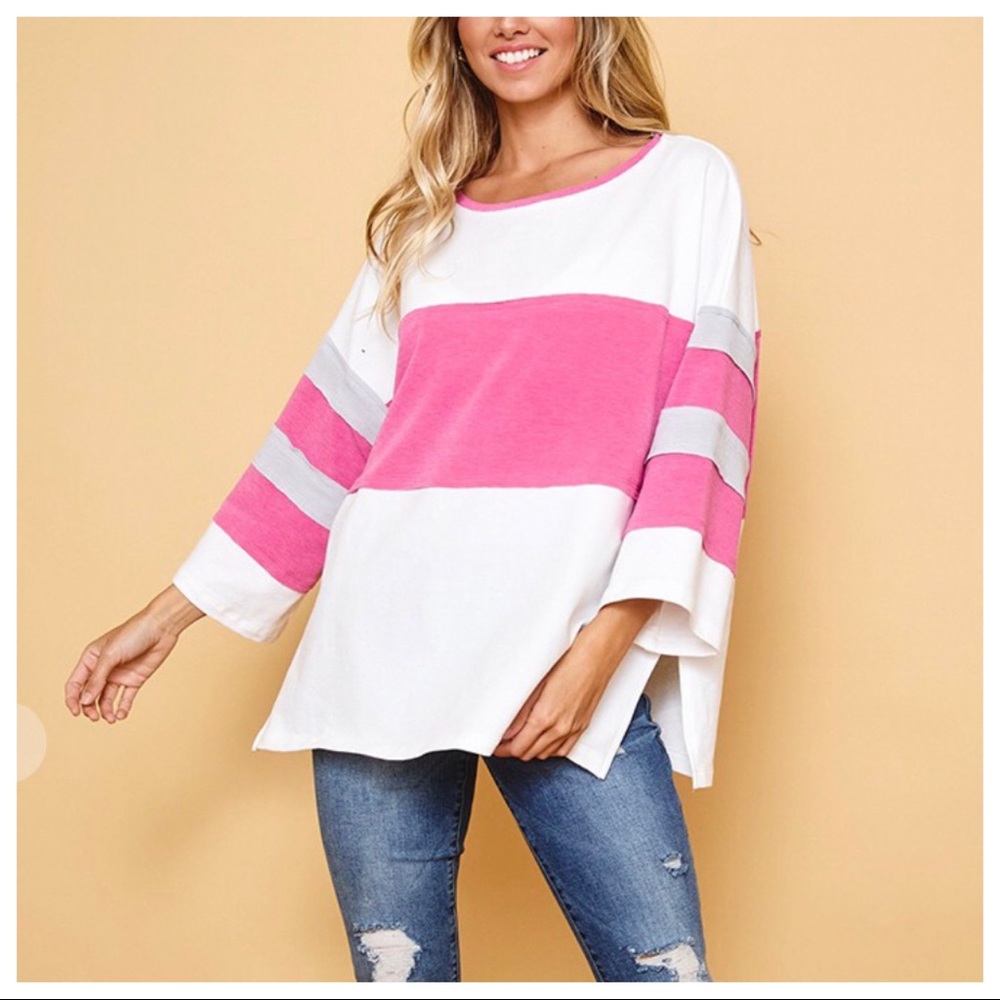 Fabulous loose fit Color Blocked Tunic Top - Picture 4 of 6